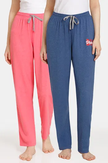 Buy Rosaline Rural Charm Knit Cotton Pyjama (Pack Of 2) - Pink Blue